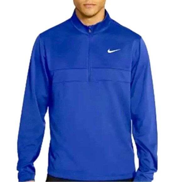 NIKE Dri-FIT mens GOLF lightweight Pullover Half Zip CK6076-480 Royal Blue XXL - Picture 1 of 8
